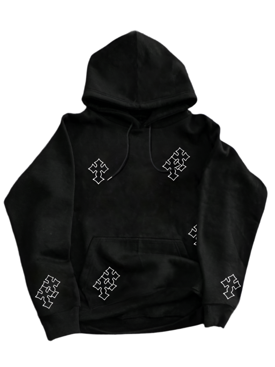 Shadow Cross Embroidered Hoodie