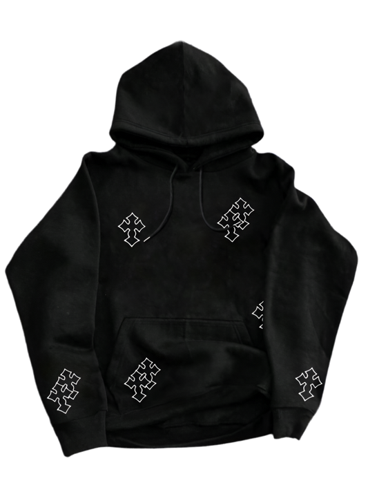 Shadow Cross Embroidered Hoodie