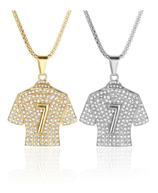 Champion’s No. 7 Iced-Out Pendant Necklace